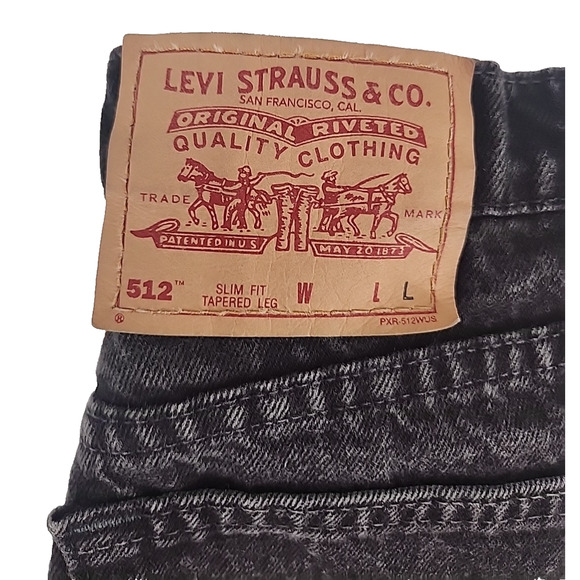 Levi's Vintage 512 Slim Fit Taper Leg Jeans USA Made Black Size 11 28x31 Women’s - Picture 10 of 11